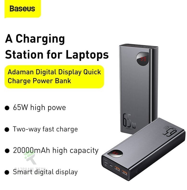 Baseus 65w Power Bank 30000mah Usb C Quick Charge 20000 Powerbank Portable  - Power Bank - Aliexpress
