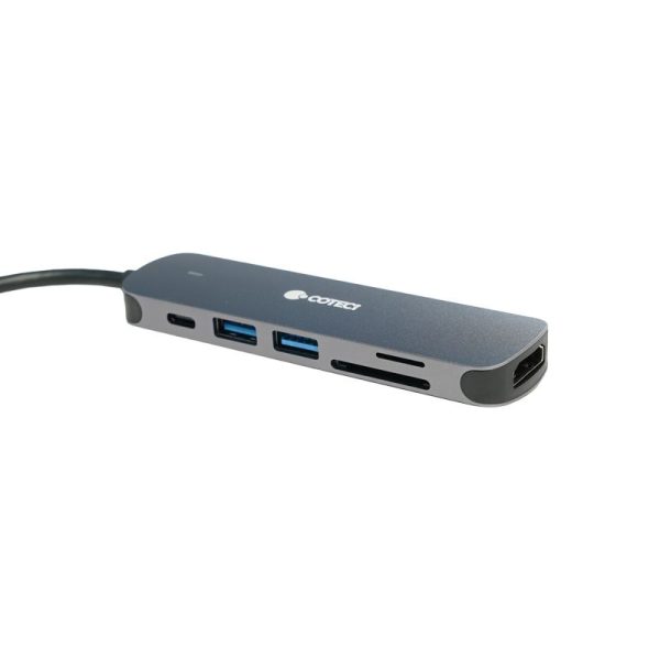 COTECi 6 in 1 USB-C HUB Multiport Adapter