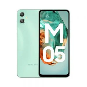 Samsung Galaxy M05 front view with sleek display at Rajshahi Tech