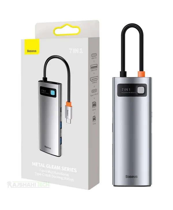 Baseus Metal Gleam Series 7 in 1 Multifunctional Type-C HUB