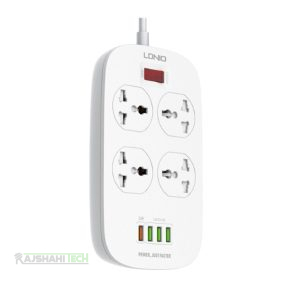 LDNIO SC4407 Power Socket 4 USB Charger with Power Extension Cord